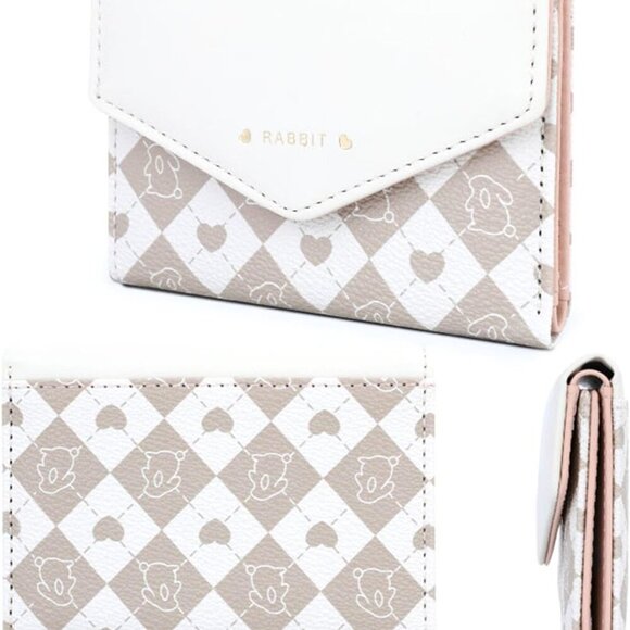 Cute Rabbit Slim Wallet Faux Leather Card Holder Coins for Girls and Women - Picture 2 of 6